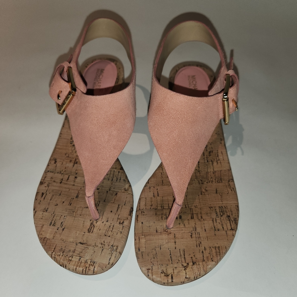 Michael Kors Women's Sandals, Size 8 Coral Suede